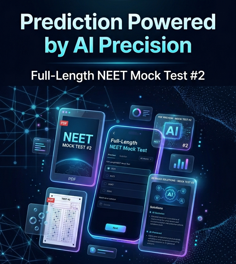 Full-Length NEET Mock Test #2 + Detailed Solutions + Printable OMR Sheet